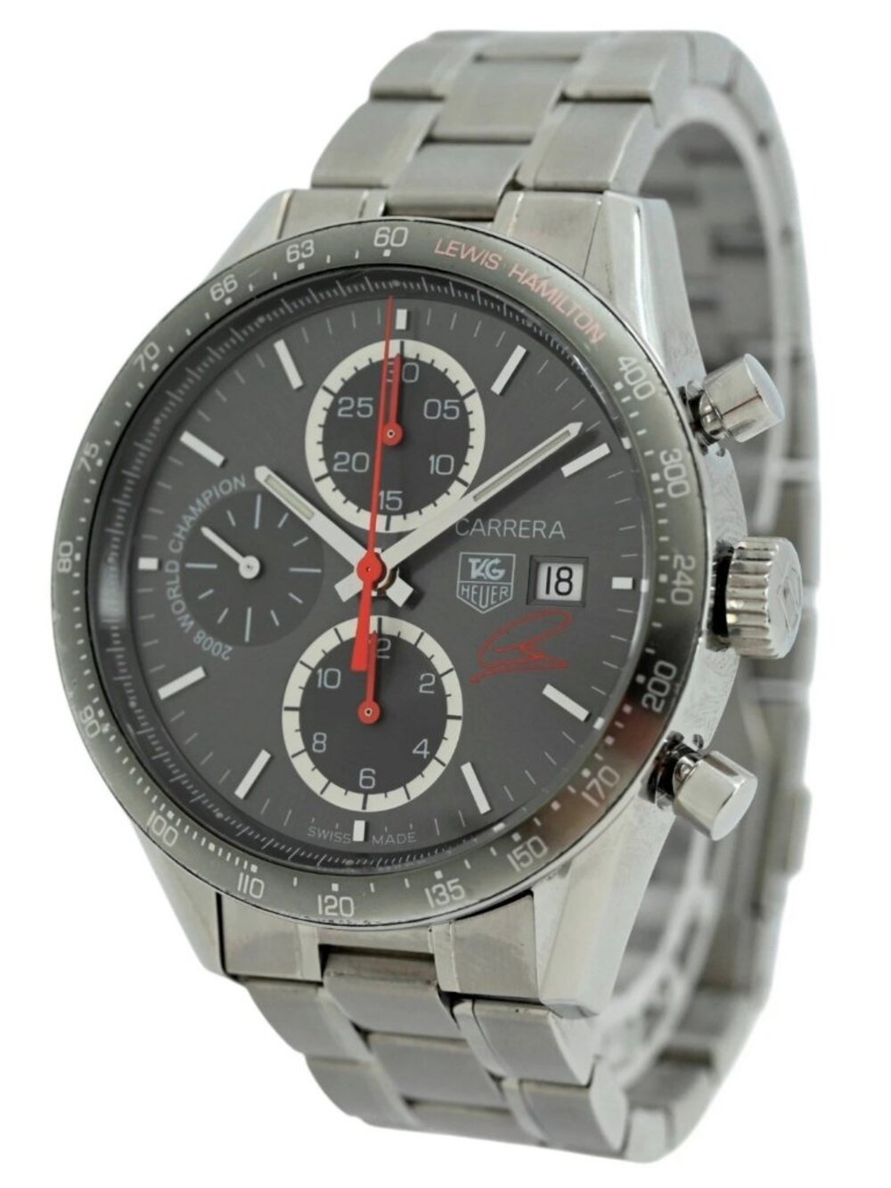 Tag Heuer 41mm Men's Carrera Limited Edition Lewis Hamilton 2500 Watch! CV201M!
